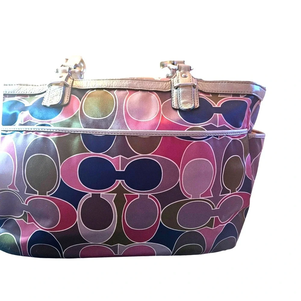 Coach Signature C Monogram Multicolor Tote Bag (Style‎ No. F19903)